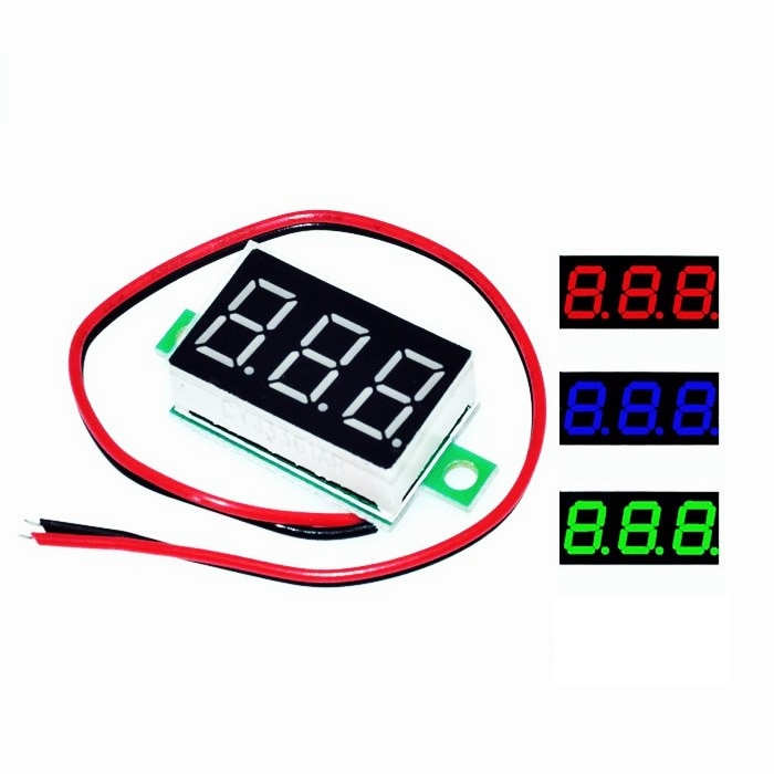 0.36 pouces LED affichage DC 0V-100V 2.7V-32V 7 segments 3 bits chiffre Tube rouge vert bleu numérique led 7 segments pour voltmètre