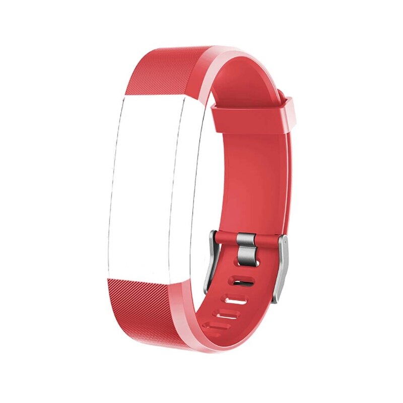 Pulsera OOTDTY ID115 Plus, repuesto de correa de silicona para reloj inteligente: Rojo
