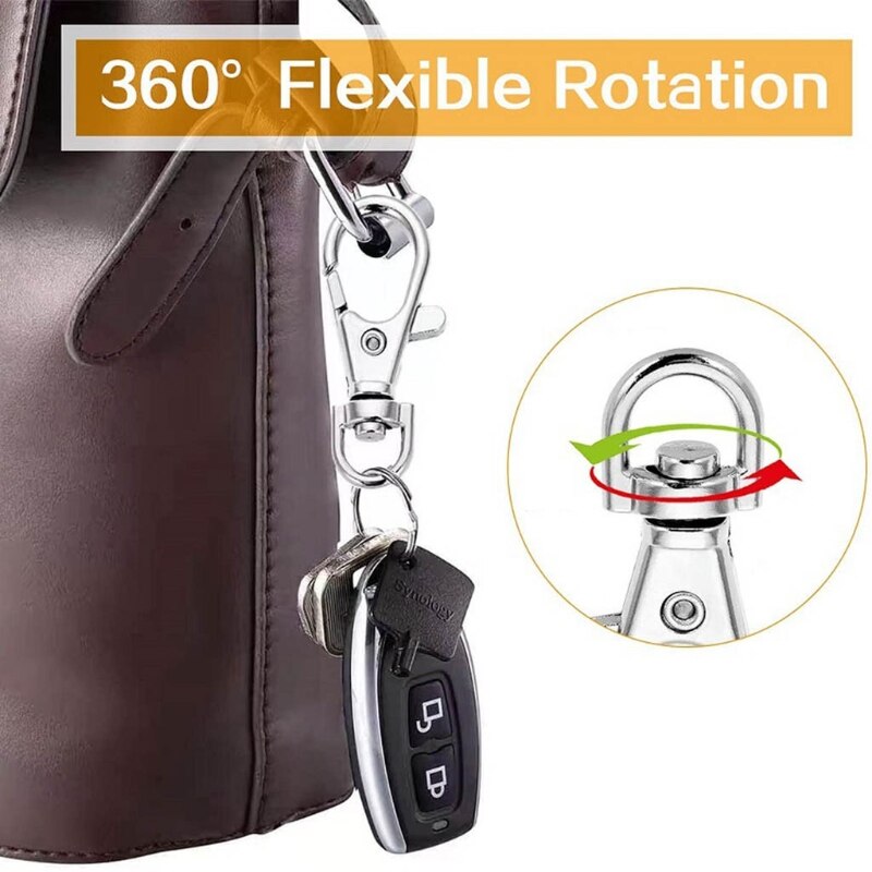 100 Pieces Flat Key Rings Kit Alloy Anti-rust Keyrings with Chain Open Jump Rings DIY Crafts Jewelry Making D20 21