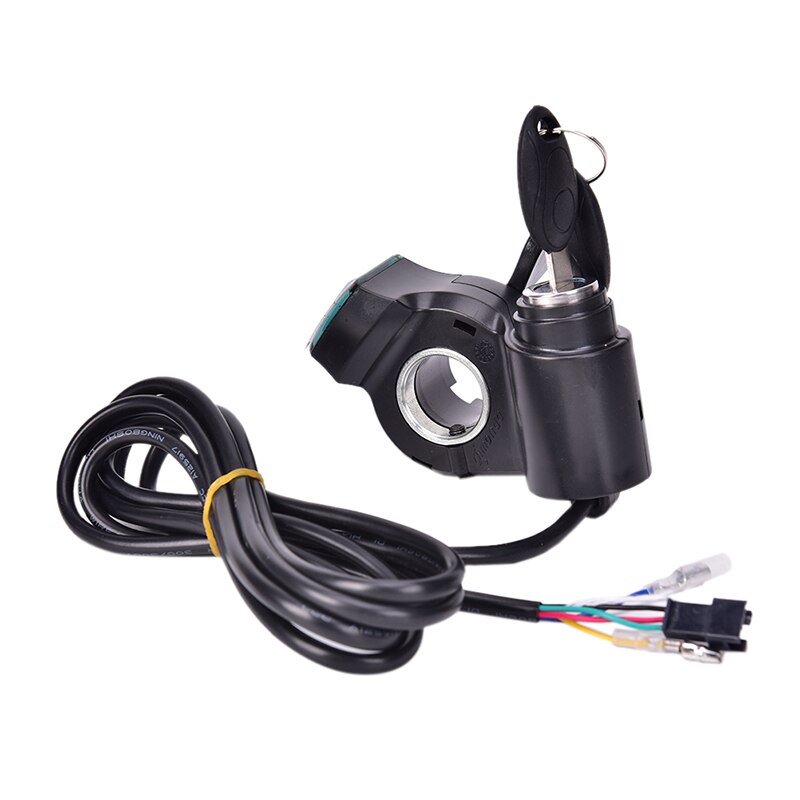 Electric Bike Half Wrist Throttle Grip Handle LED Display Indicator/Lock Key Knock Half Twist Throttle