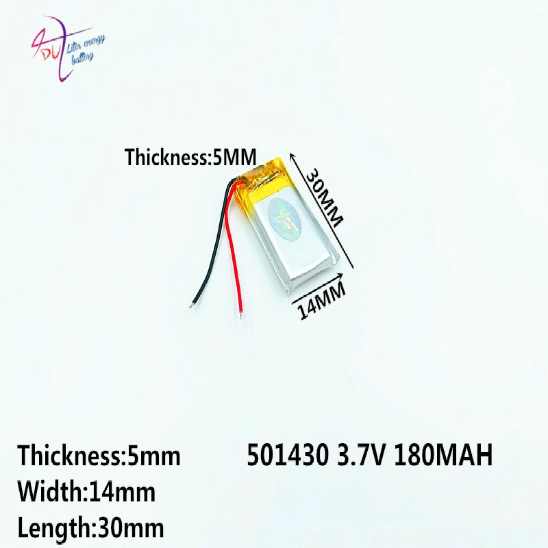 3,7 V 180mAh 501430 501530 Lithium-Polymer Li-Po li ionen Akku zellen Für Mp3 MP4 MP5 GPS Handy, Mobiltelefon bluetooth