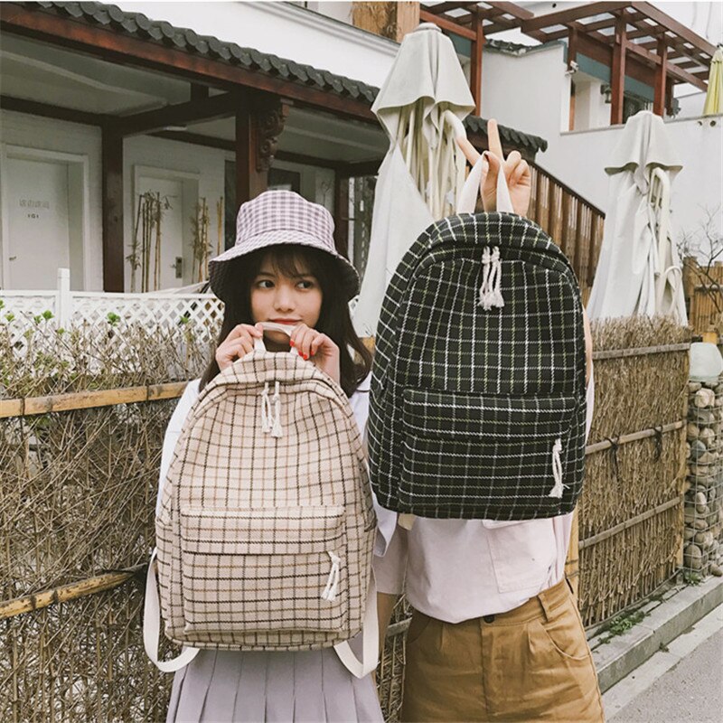 2 sztuk/zestaw Japonia styl kobiety plecak styl preppy zamsz plecaki dziewczyny szkolne torby plecak torba podróżna plecak o dużej pojemności