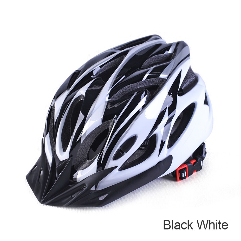 Casco ligero de motocicleta para hombre y mujer, protector de seguridad para bicicleta de carretera, MTB,: Black White