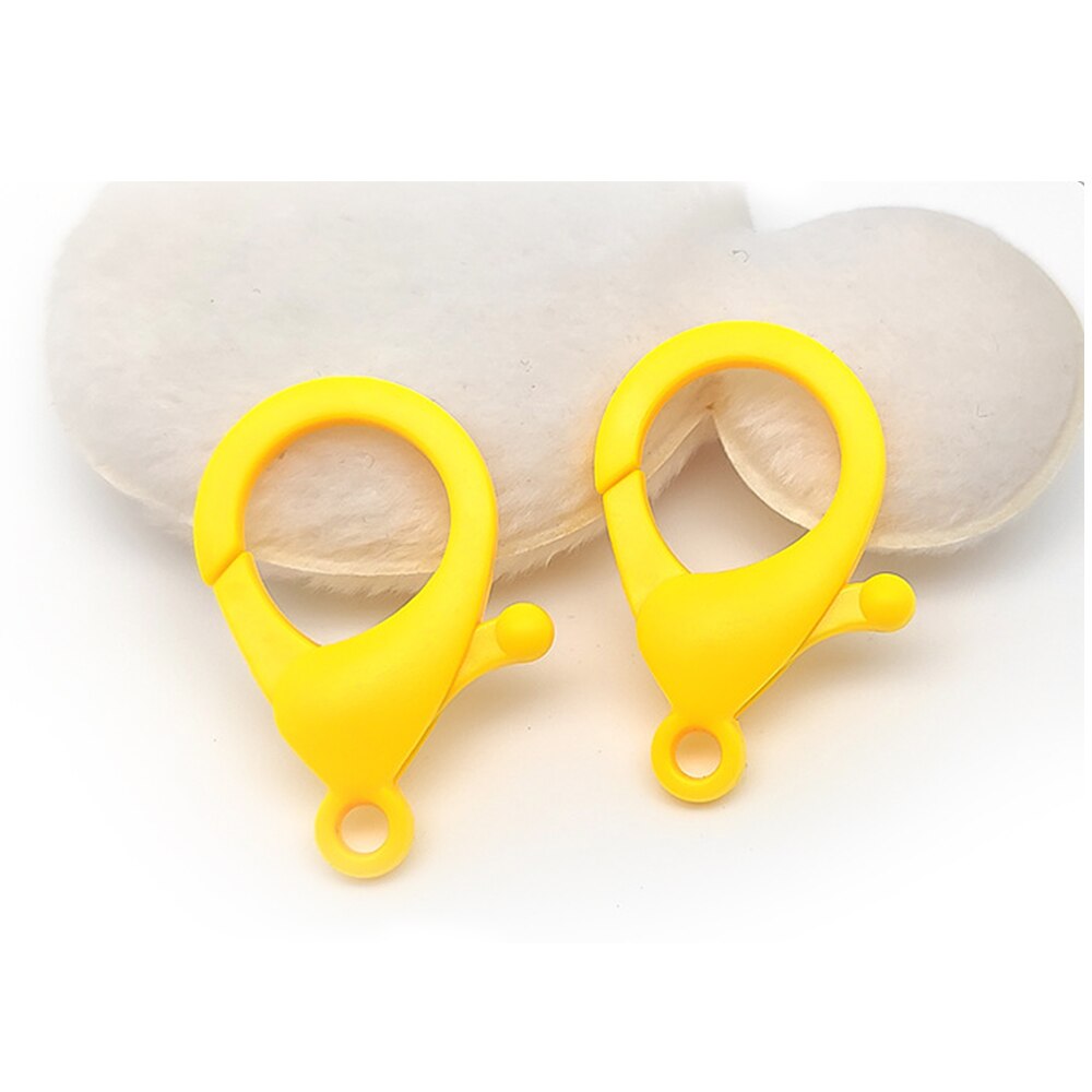 10 Stuks 35Mm Snoep Kleuren Kreeft Sluitingen Haken Sleutelhanger Koreaanse Zoete Sleutelhangers Abs Sleutelhanger Voor Diy Sieraden maken Accessoires