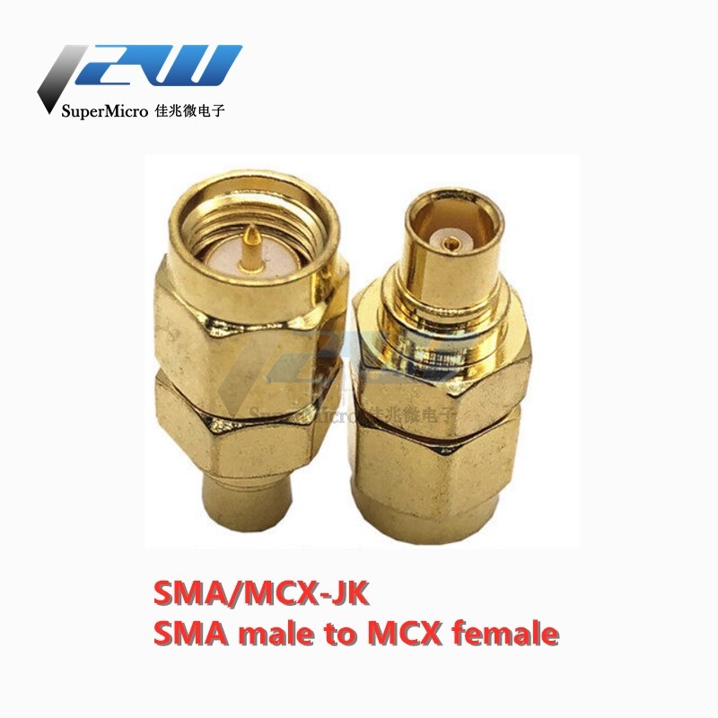 1 szt. adapter SMA robić MCX wtyk męnarty i żeńskie gniazdo złącze koncentryczne RF: SMA to MCX-JK