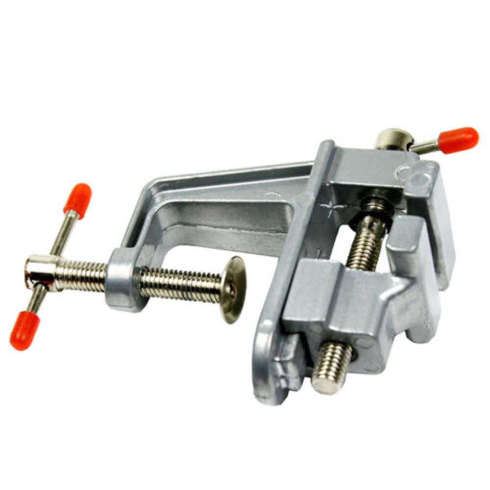 Miniature aluminium skruestik små juveler hobby klemme på bord bænk værktøj skruestik model værktøj legering let bænk skruestik