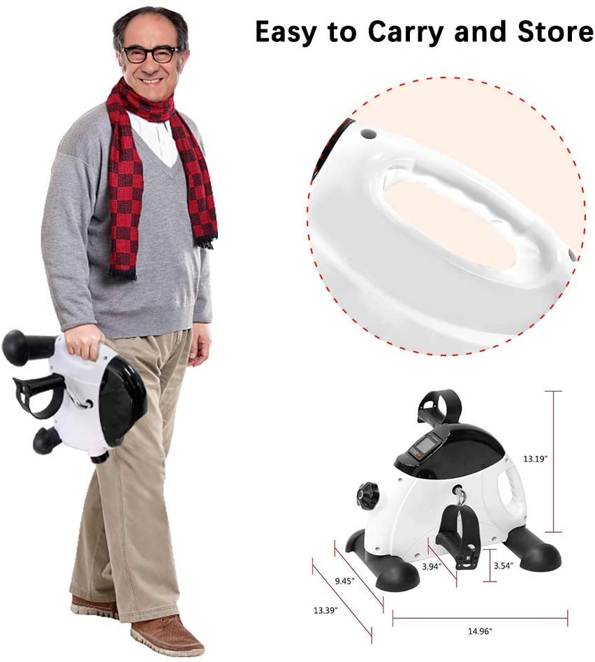 Selfree Bike Bench Exerciser Pedal-Mini Exercise Bike for Leg / Portable Pedal Arm