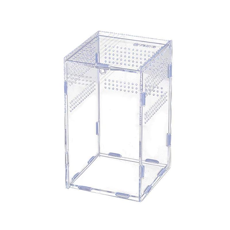 Transparent Acrylic Reptile Feeding Box Insect Box Mantis Breeding Box Insect Reptile Cage Terrarium Feeding Box Pet Container: 12X12X20