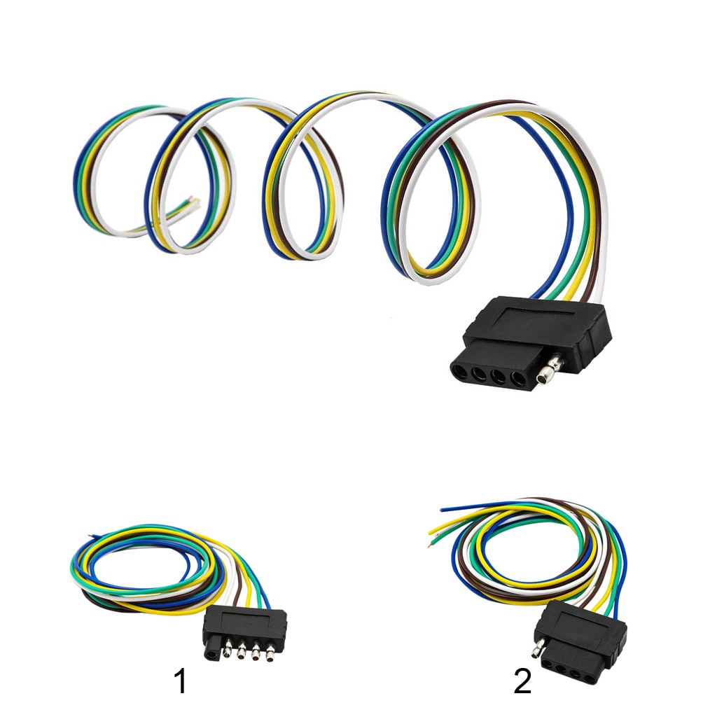 5Way Flat Plug Wire Wiring Harness Connection Kit for Trailer Boat Car RV US