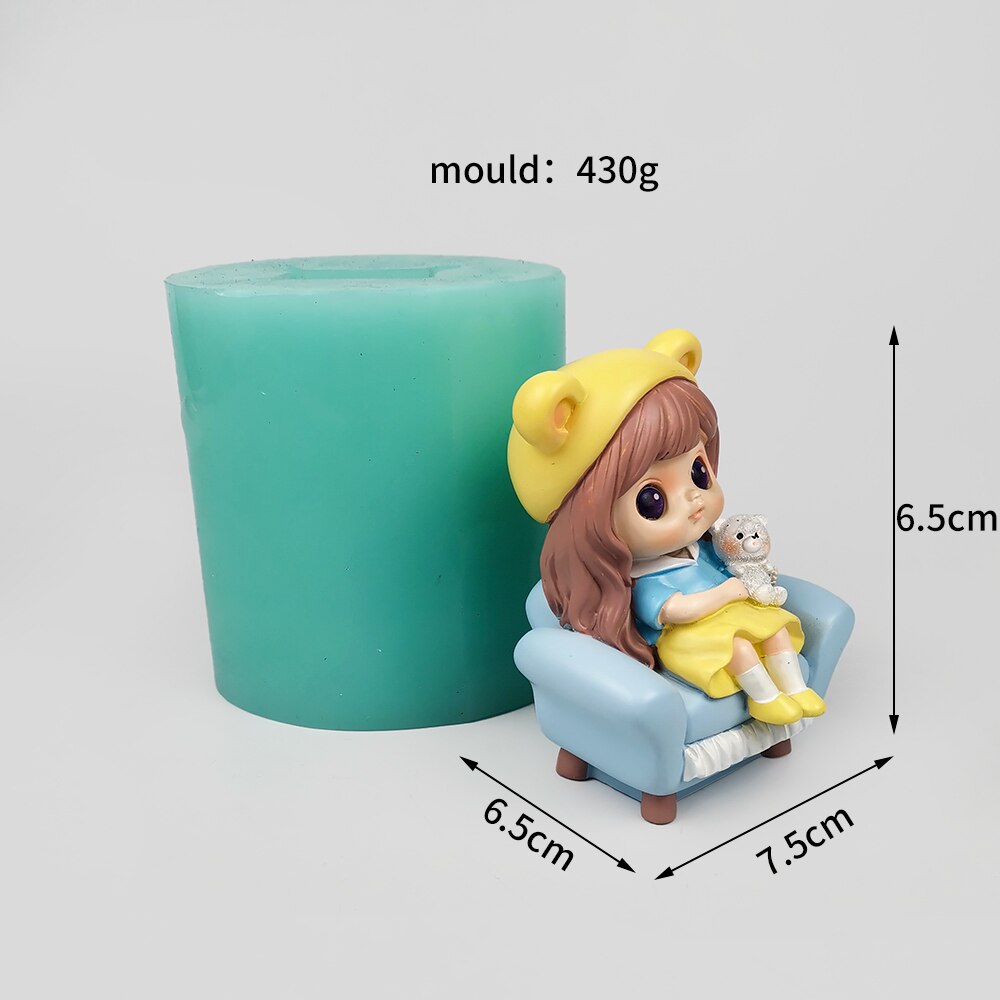 3D Angle Girl Human Body Forms For Candle Silicone Mold Fondant Cake Plaster Aroma DIY Handmade Household Decoration Craft Tool: TS0295