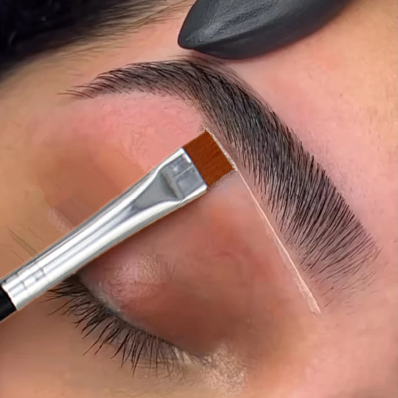 Flacher Augenbrauenpinsel, ultradünne Augenbrauen, machen-hoch-Pinsel, Eyeliner-Pinsel, dünner Eyeliner, Augenbrauenkontur, Concealer, Schönheitspinsel-Werkzeug