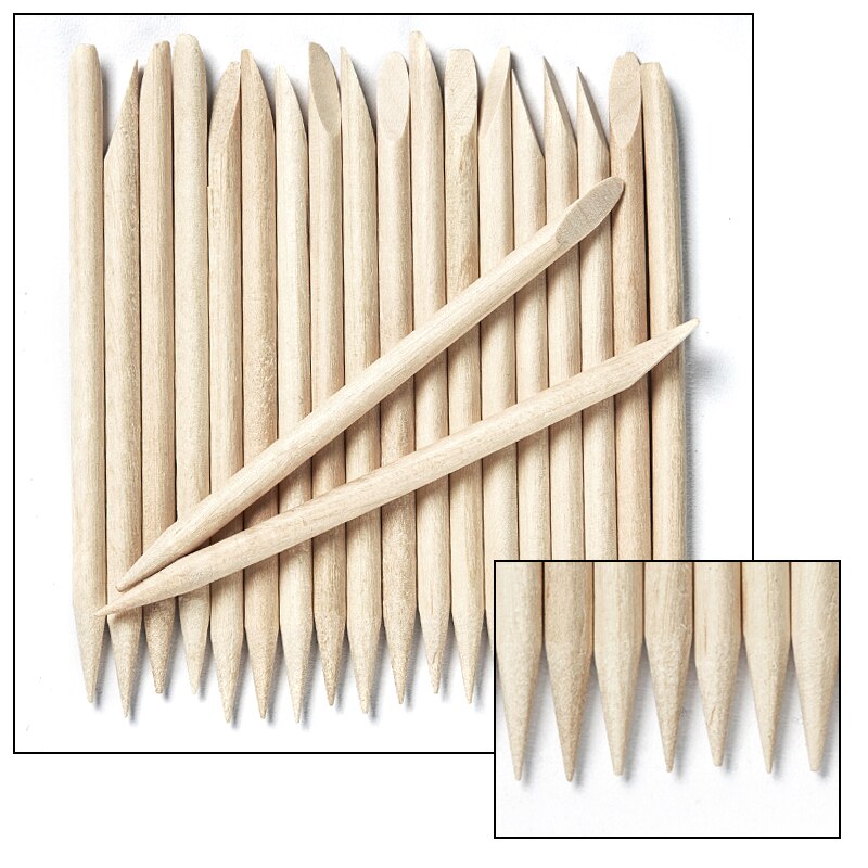 Set van 10/50/100 stuks nagelkunst nagelriemduwer oranje houten stokjes nagelriemduwer remover manicure pedicure verzorging