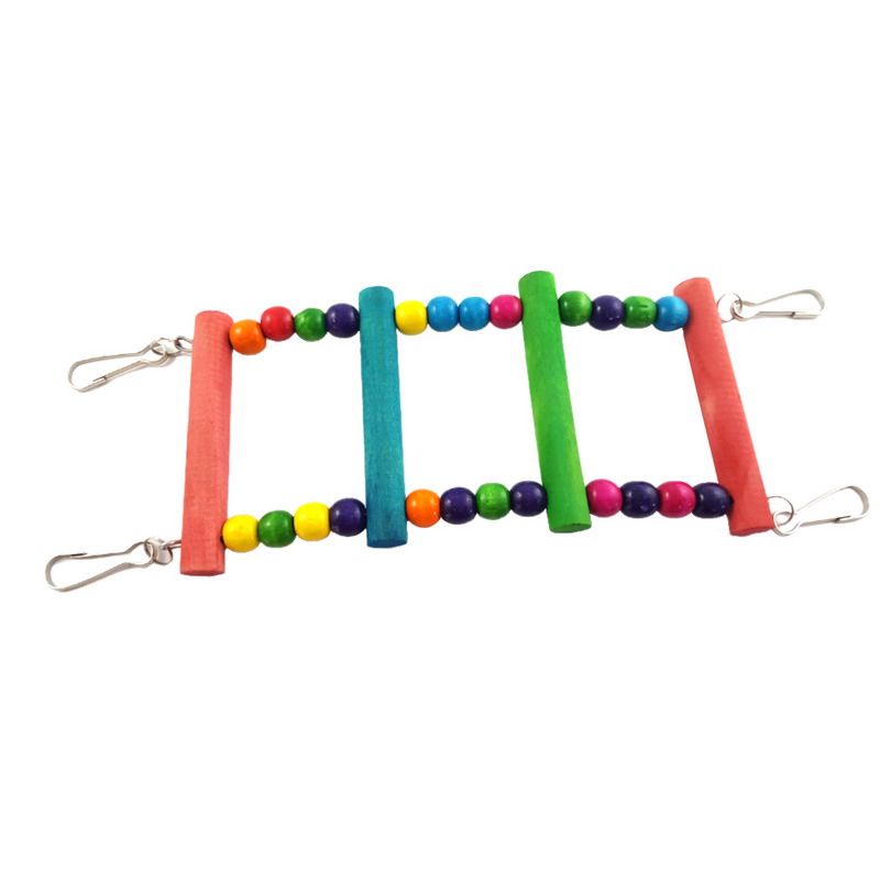 Échelle à billes en bois coloré 29/40/52 cm, jouets d&#39;oiseaux de compagnie, Cage à perroquets, aras, balançoire, morsures de perroquets: 29cm
