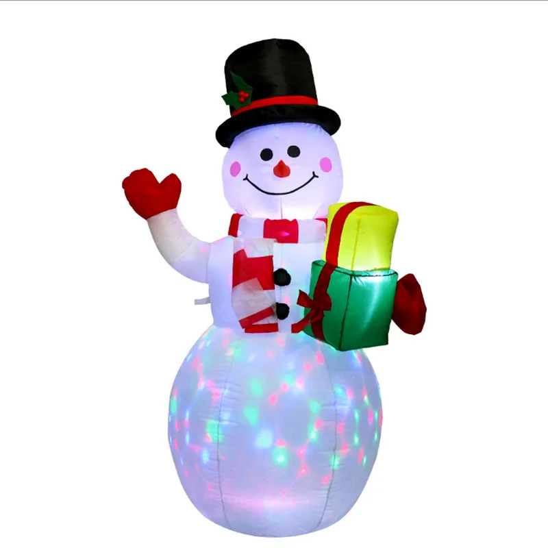 1,5 m aufblasbarer Weihnachts-Schneemann, luftgeblasenes Dekor mit LED-Licht, Weihnachten, für Höhle Außenbereich, Hof, Garten, Tür, Ornamente, Party-Requisiten