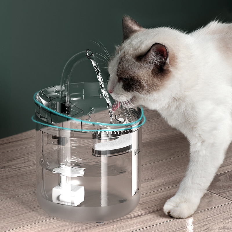 2L Katze Wasser Brunnen Filter Automatische Sensor Trinker Für Katzen Zubringer Haustier Wasser Spender LED Auto Trinken Brunnen Für Katzen