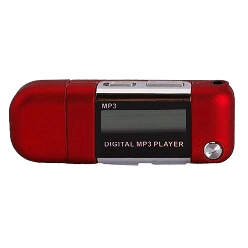 Reproductor de música Mp3, 4GB, disco U, compatible con batería AAA reemplazable, grabación, color rojo y azul, 2 uds.
