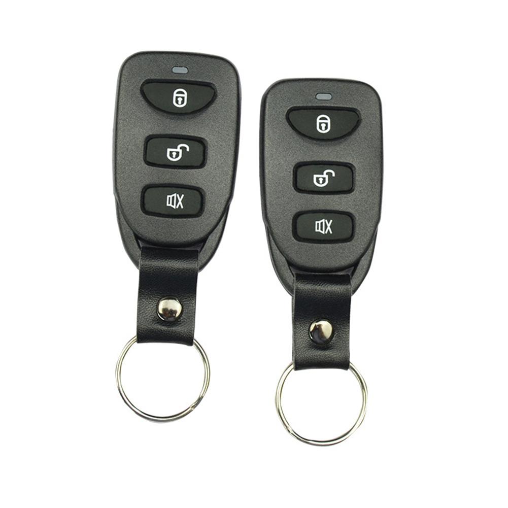 Universel bil auto nøglefri adgangssystem knap start stop led nøglering centralsæt dørlås med fjernbetjening biltilbehør: 4