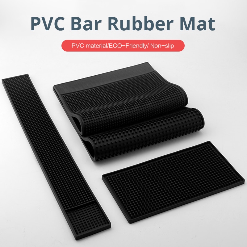 Rubber Bar Mats, Non-Slip and Anti-Spill Non-Toxic Soft Rubber Mats, Coffee Bars, Bars, Restaurants and Barbers Service Mats