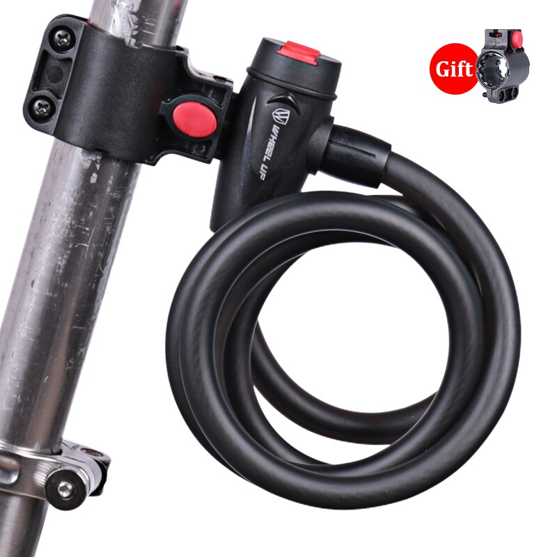 Bicycle Lock 1.2m 1.8m Road Mountain Bike Black Folding Cable Locks cycle lucchetto bici antivol velo MTB Key Code Bicycle Lock