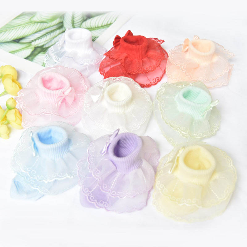 10 paires/lot coton bébé fille princesse dentelle volants chaussettes enfants cheville chaussettes pour robe de Ballet
