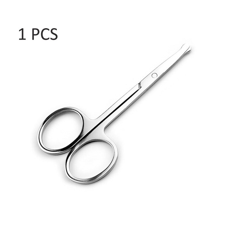 Makeup Scissors Ladies Eyebrows Small Scissors Stainless Steel Round Head Cut Nose Hair Scissors Male Shaved Nose Hair Trimmer: Default Title