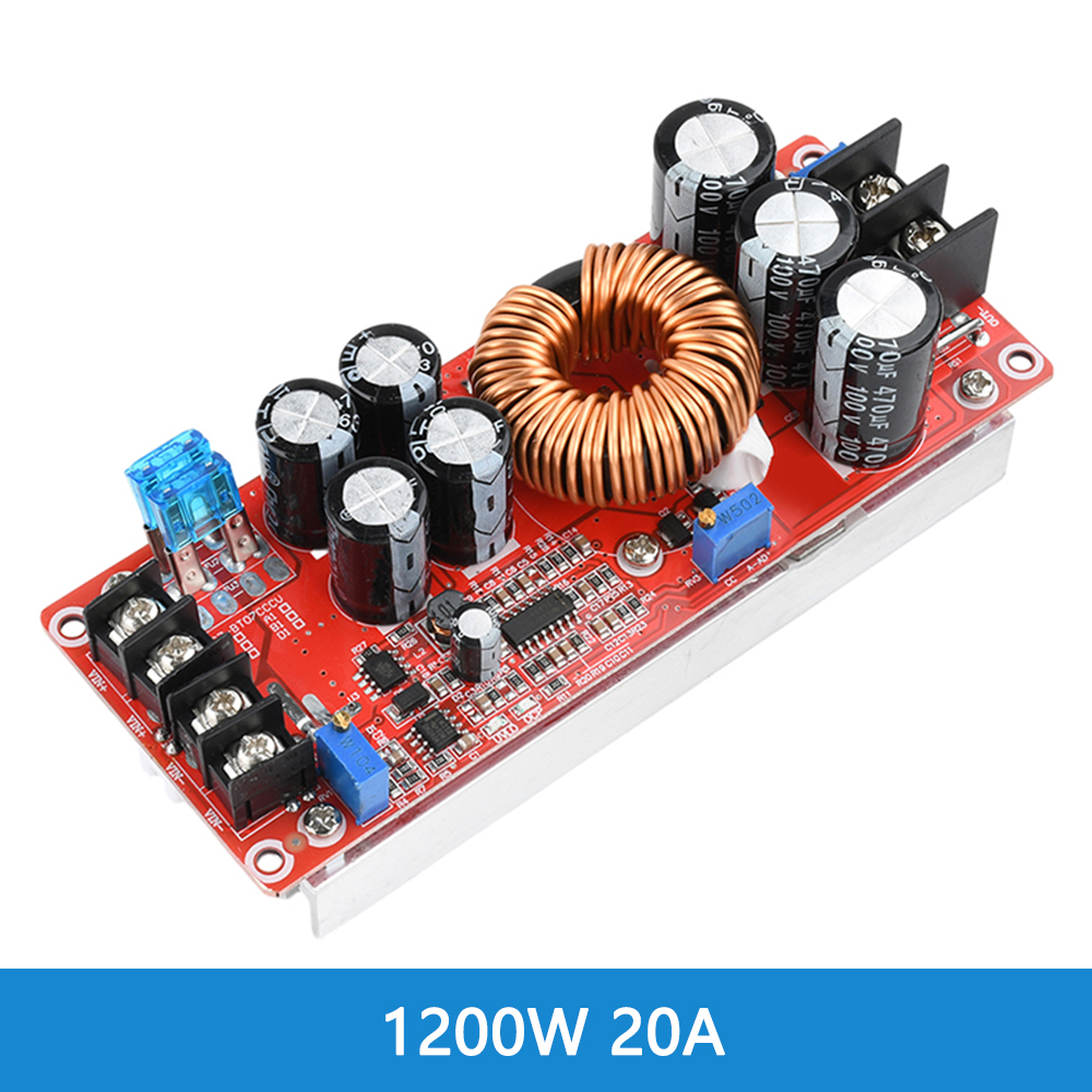 1800W 40A Boost Power Module 1200W 20A DC-DC Boost Converter 10-60V to 12-90V Adjustable Voltage Converter: Orange