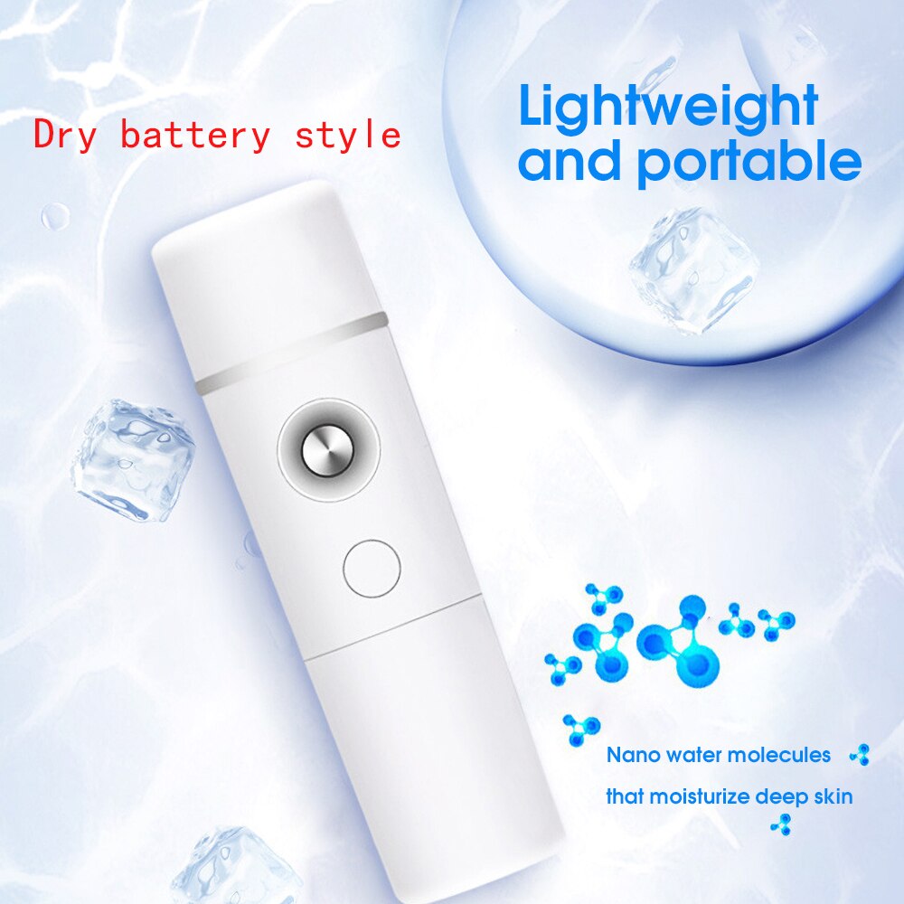 Mini Portable Ultrasonic Air Humidifier USB Facial Steamer For Home Car Office Fogger Eyelash Extensions Sprayer Device: Not With Battery