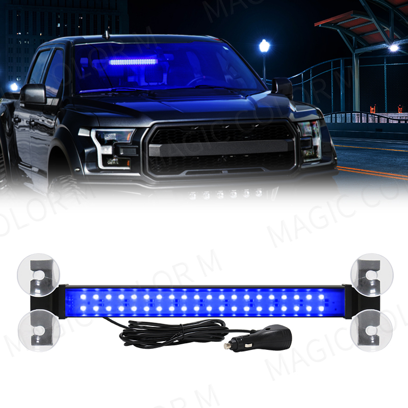 40 LED Strobe Licht Notfall Blitz Warnung Lampe Auto Windschutzscheibe Bar Verkehrs Advisor Taschenlampe Rot Blau Auto Zubehör 12 V-24 V: WHITE