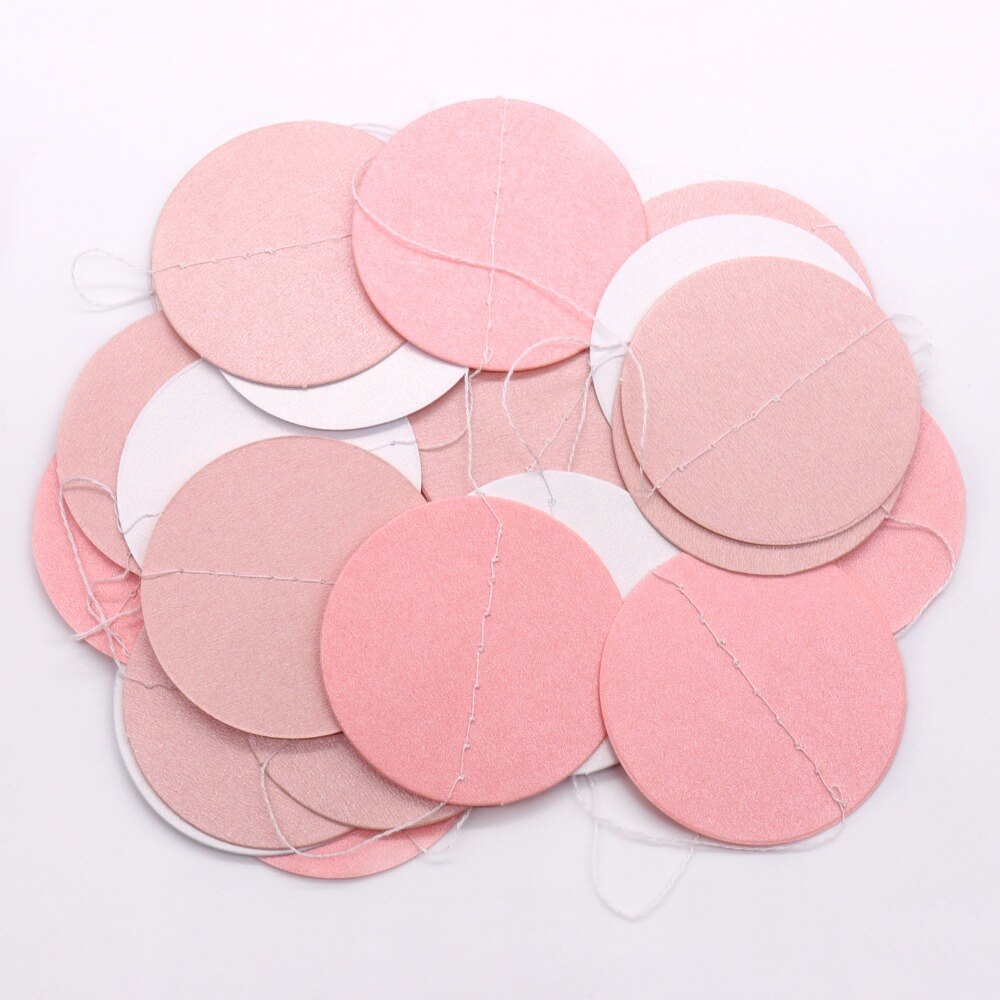 4m roze blauwe ronde papieren slingers met druppels, papieren slingers, bruidsdouches, geslachtsonthulling baby, doe-het-zelf decoraties voor verjaardagsfeestjes