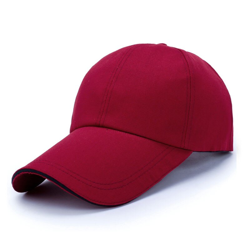 Peekymoce golfhattar för kvinnor keps baseballkepsar solid lång visirhatt gorras casquette ledig snapback ben sport baseballkeps: Vin