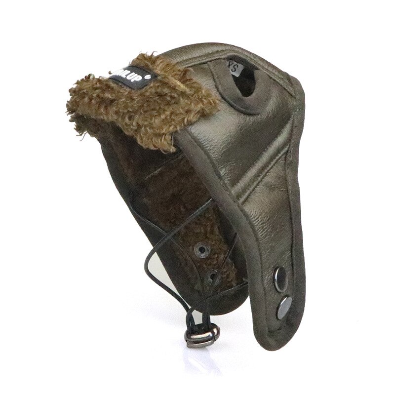Dog Aviator Hat Dog Winter Pilot Hat with Ear Flaps for Cold Weather Pet Warm Aviator Cap Pet Windproof Motorcycles Protect Hat: Brown Hat / XL  See Size Table