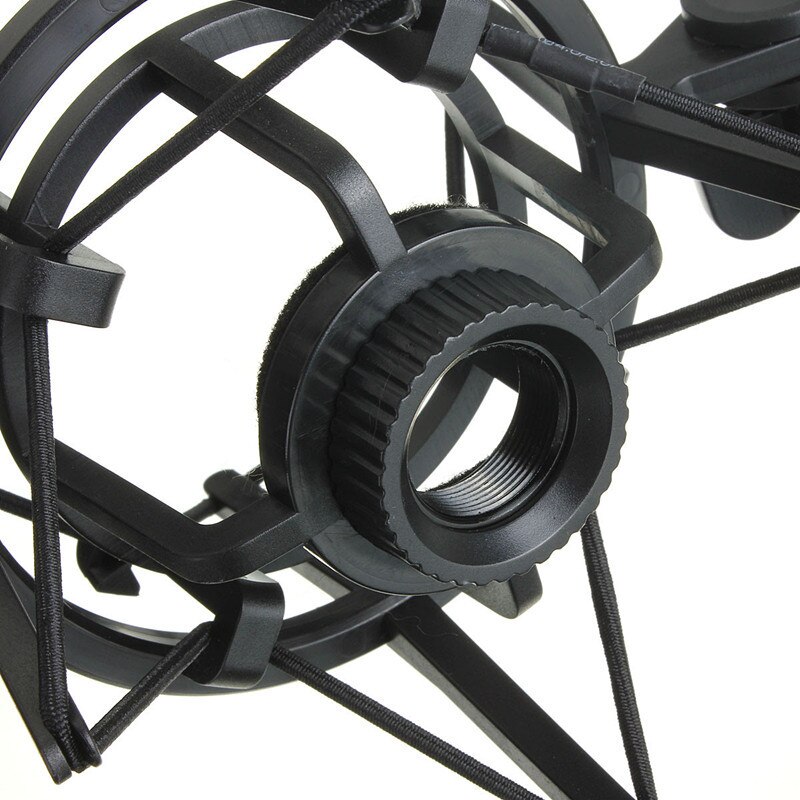Universal Studio Condenser Microphone Mic Shock Mount with Articulating Head Telescoping height Microphone Holder Stand Bracket
