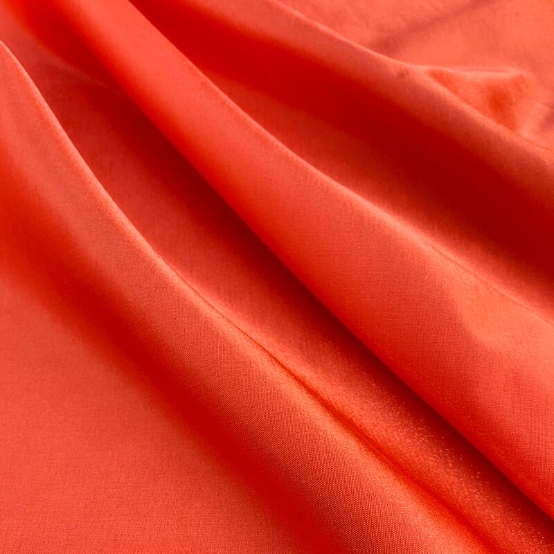 Width 59" Solid Color Lustrous Non Transparent Glass Silk Hemp Fabric By The Half Yard For Dress Shirt Material