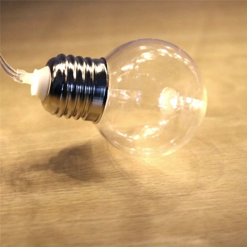 10/20 led pære lysstreng batteri strøm vanntett festlig atmosfære fe lys streng jule bryllupsfest dekorasjon