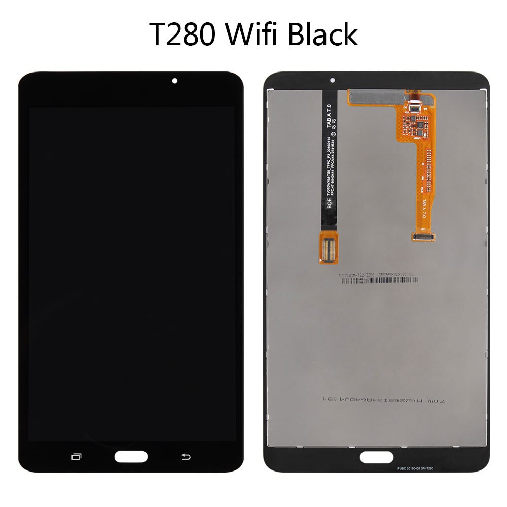 SM T280 LCD For Samsung Galaxy Tab A 7.0 SM-T280 LCD SM-T285 T285 Display Touch Screen Digitizer Assembly Matrix Parts 7": T280 Wifi Black
