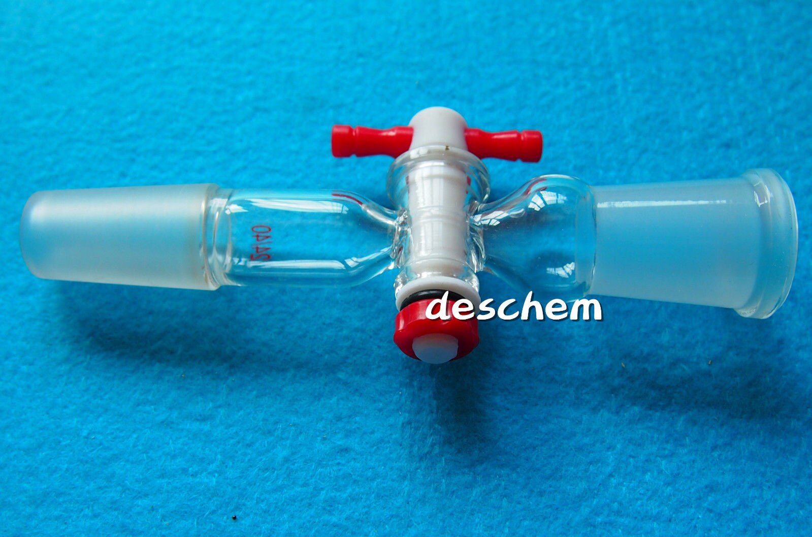 24/40,Glass Adapter,With Ground Cone & Socket,PTFE Stopcock,Lab Chemistry Valve