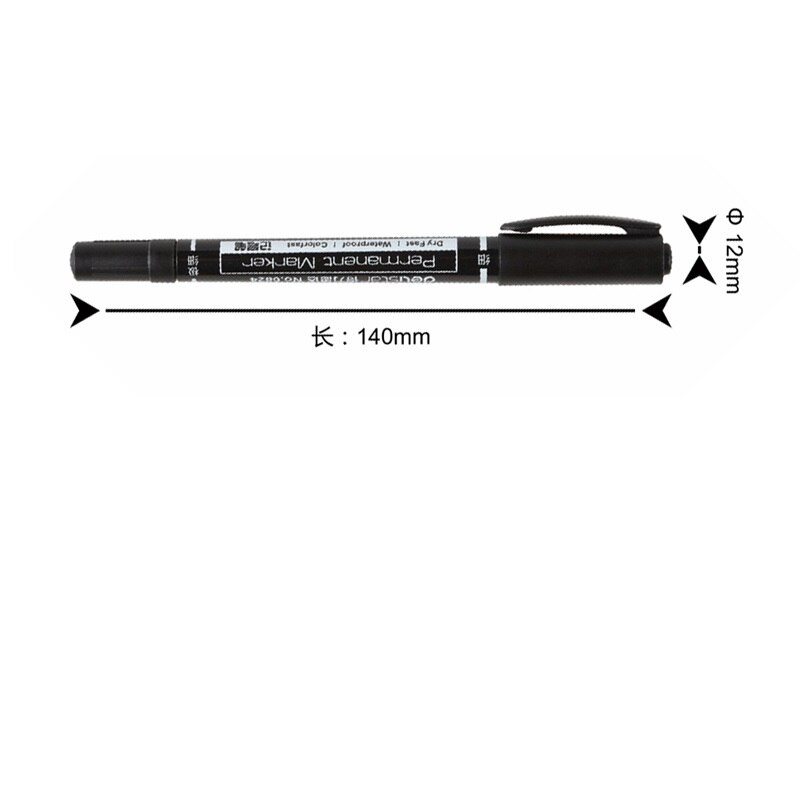 3 sztuk atrament na bazie oleju permanentny kolorowy znacznik pogrubiony cienki rysunek malarstwo czarny niebieski czerwony na CD tkaniny drewna biuro szkoła A6537