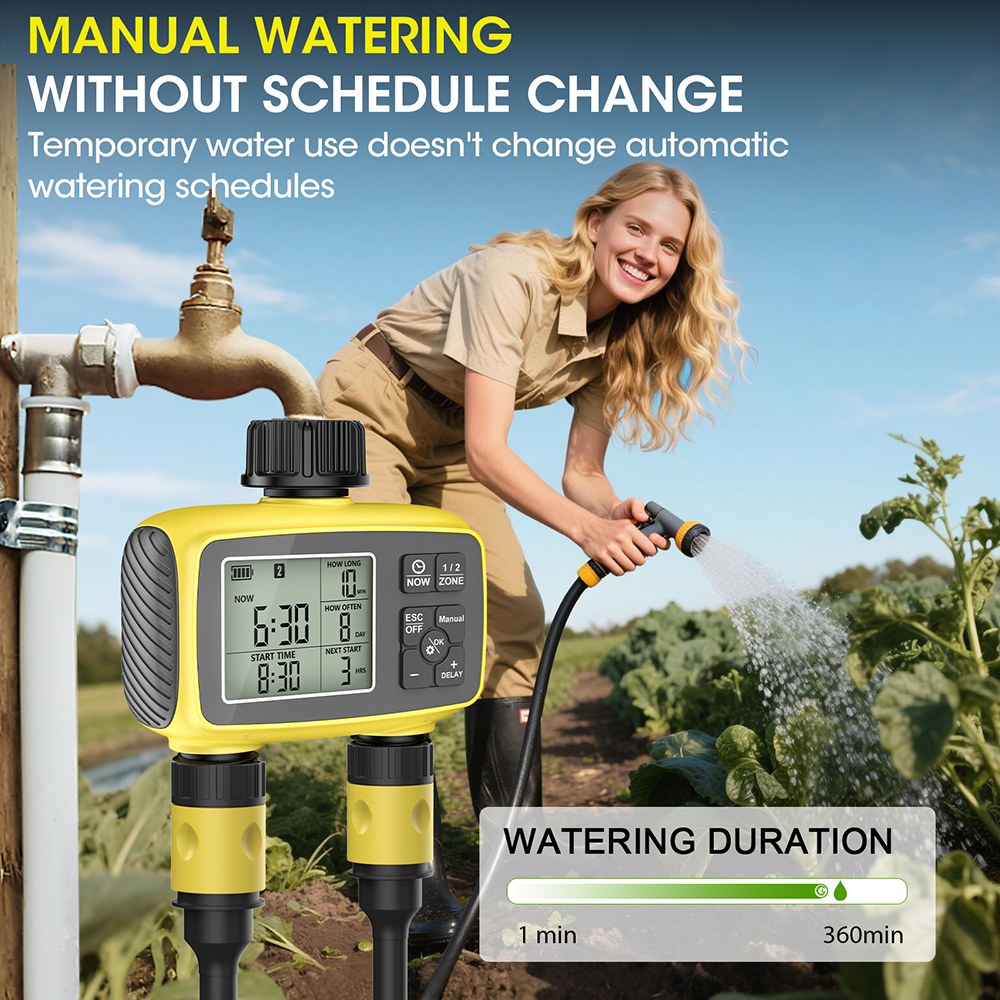 Automatic Water Timer 2-Outlet Digital Irrigation ... – Grandado