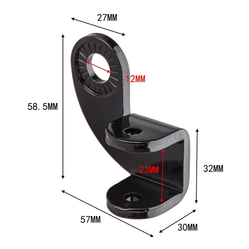 Alwaysme cykel anhænger kobling 12.2mm albue 90 grader 90 ° stål hitch