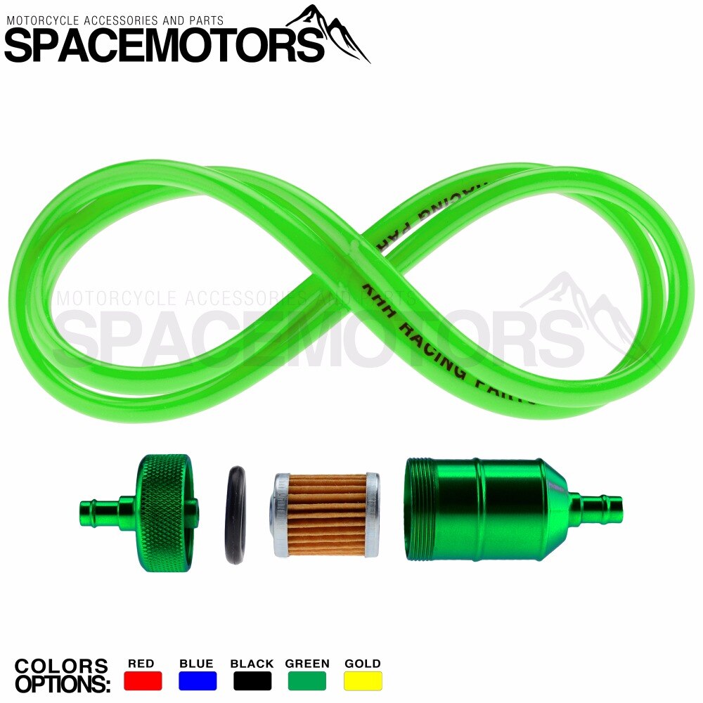 Filtre à essence en alliage anodisé universel de 6mm et câble de 1000mm, pour moto, pit Bike, Dirt Bike, ATV, Quad, pièces en ligne