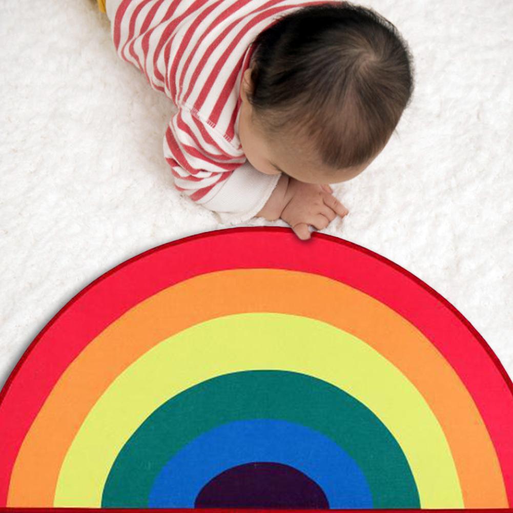 Children's Rainbow Mat Carpet Non-slip Soft and Beautiful Floor Door Mat Cushion Decorative Photography Props