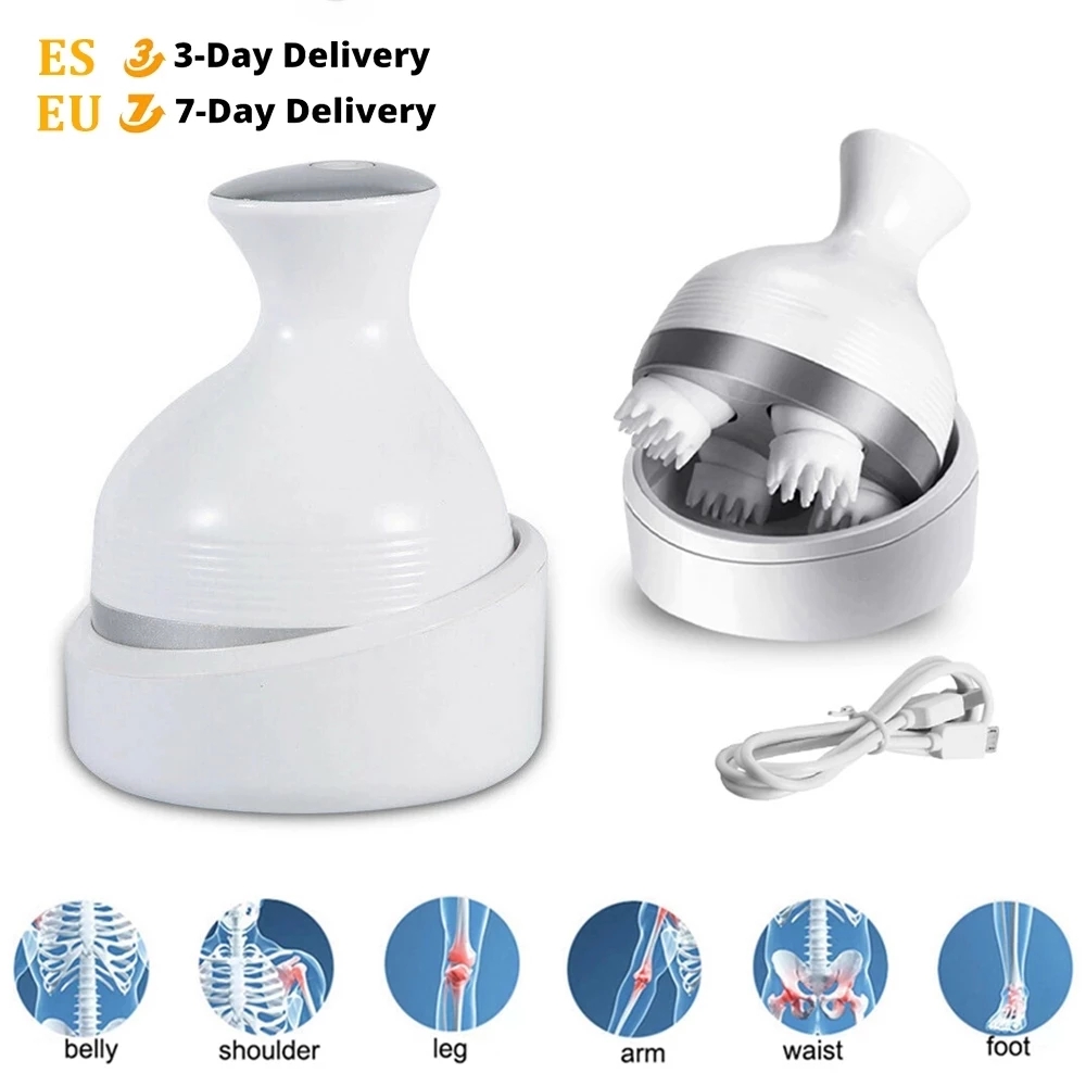 Masseur de tête électrique 3D sans fil, masseur de cuir chevelu, imperméable, Massage corporel, soins de santé, épaule, cou, pétrissage des tissus profonds