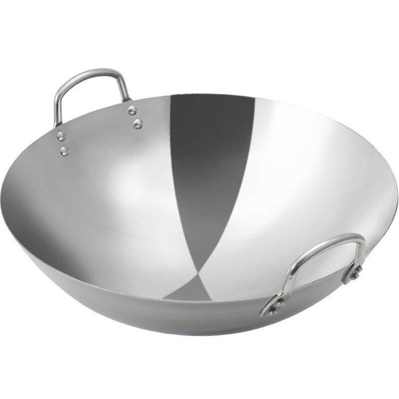 Pan 38cm 40cm Thicken Wok Pans Home Garden Non-stick Skillet Stainless Steel Pan Gas Stoves Frying Pan Pancake Pan Cooking Pot