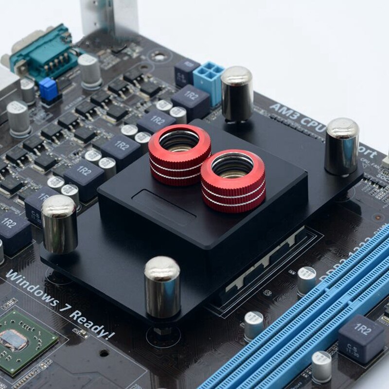 Computer CPU Wasser Kühlung Kopf AMD-POOC Jet Typ Schwarz POM Obere Abdeckung Anwendbarer bereich: AM2/AM3/AM3 +/AM4