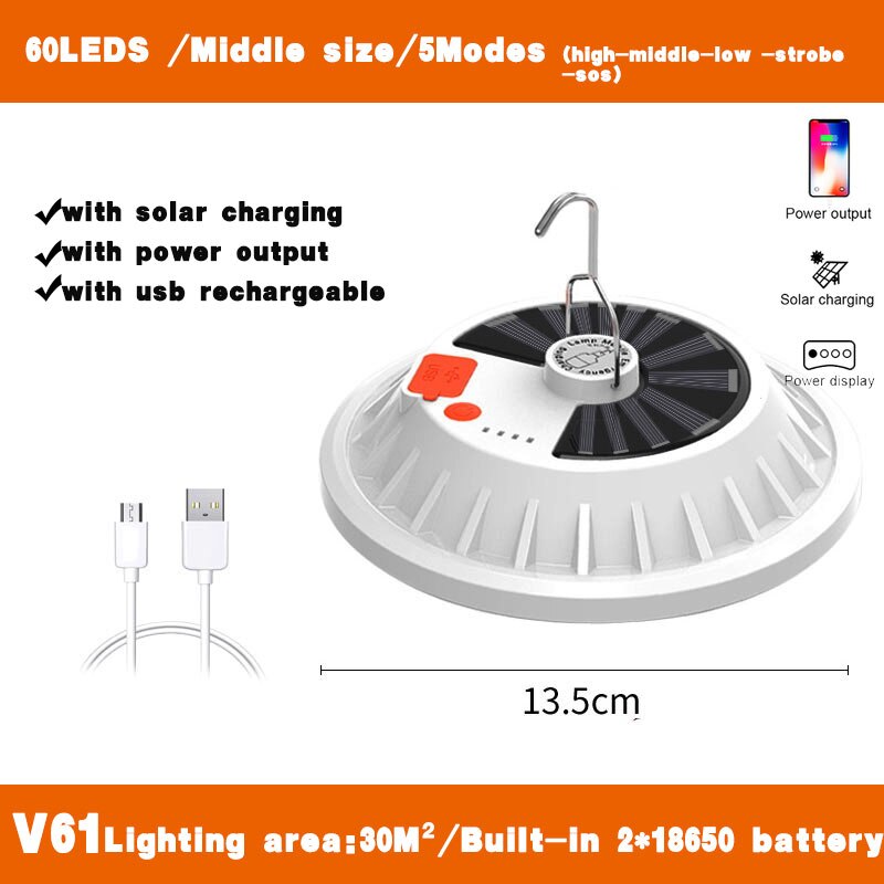 300W USB Rechargeable LED Bulb Lamp Remote Control Solar Charge Lantern Portable Emergency Night Market Light For Camping Home: Package  B