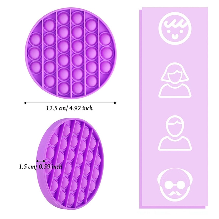 Push Bubble Fidgets Sensory Toy Autism Special Needs Stress Reliever Kids Adult Antistresse Popits Fidgets Toy Simple Dimple