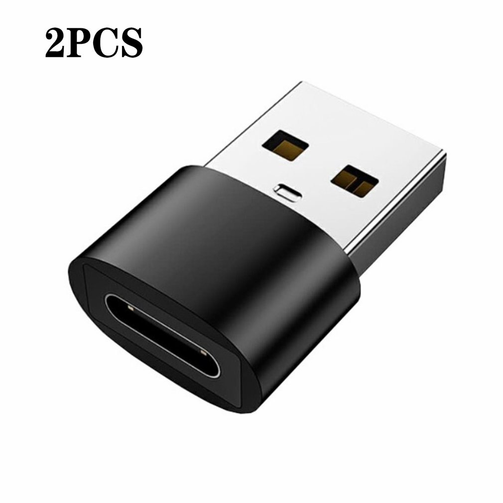 2 stück usb-c-adapter otg typ-c auf usb-adapter typ-c otg-adapterkabel für iphone für airpods handy-usb-adapter: Schwarz