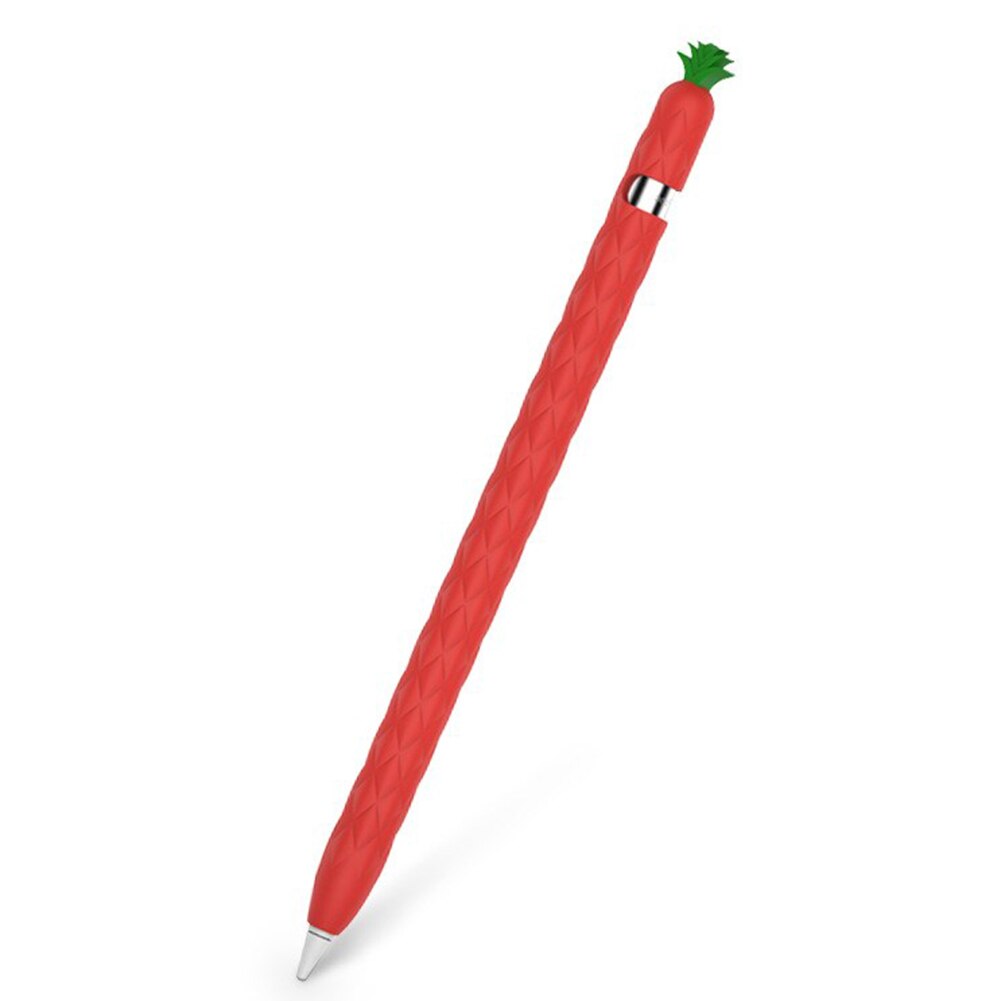 Soft Pineapple Silicone Sleeve For Apple Pencil 1 Pencil 2 Pencil Case Tablet Touch Stylus Pen Cover Cartoon Cute Pencil Pouch