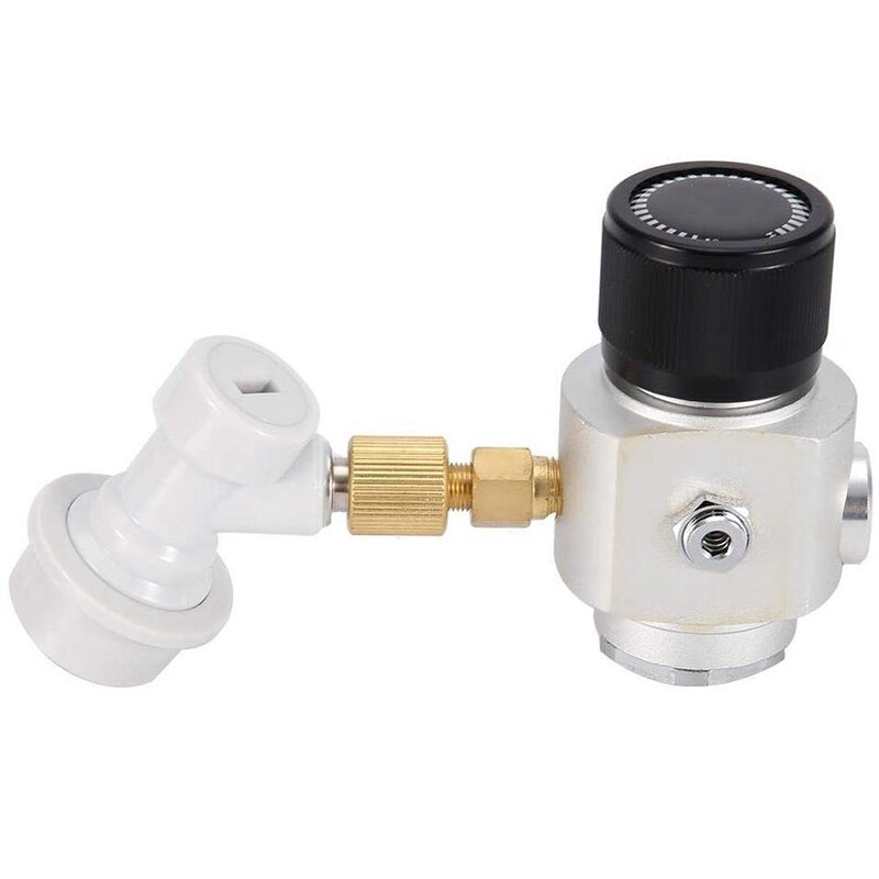 CO2 Mini Gas Regulator, Mini Homebrew Disconnect Wine Making Kegging Tools, Durable Aluminum Gas Regulators, with Gas Ball Lock