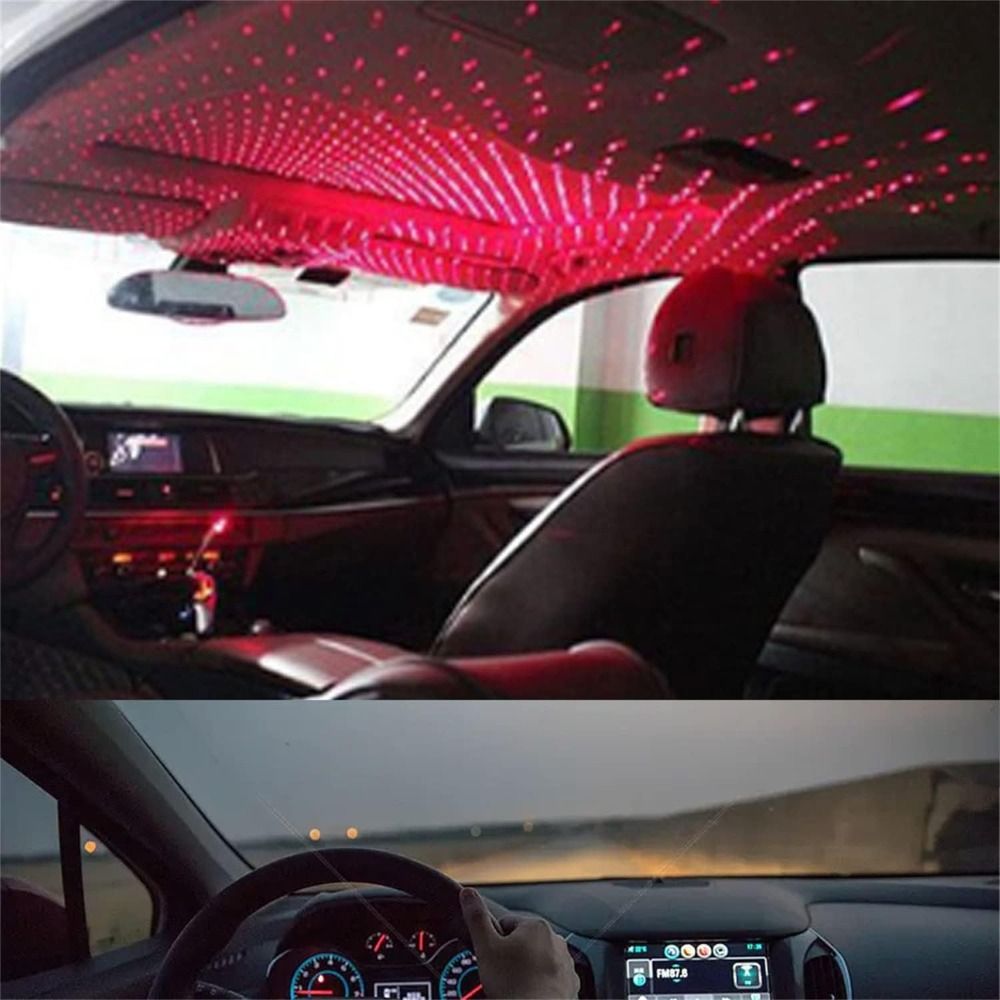 Neue Mini Auto Dach Stern Himmel Lampe USB Stecker Und Spielen Projektion Ambiente Nachtlicht Innen Umgebungs Auto Decke Stern Lichter Hause